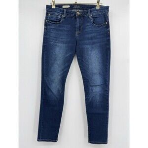 Kut From The Kloth Womens Toothpick Skinny Jeans Blue Stretch Zip Medium Wash 12